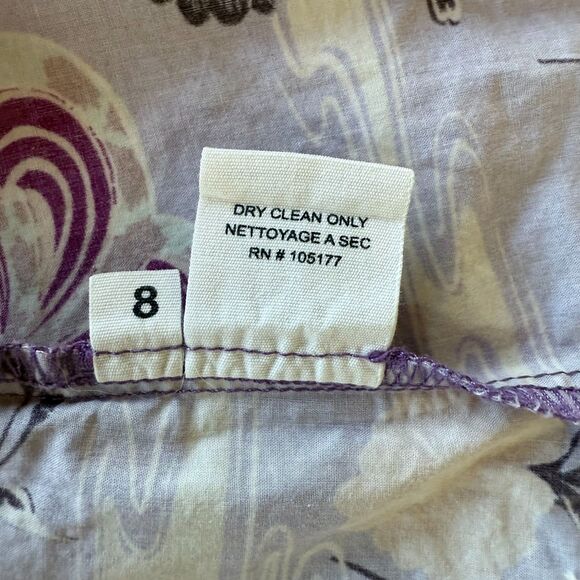 Ulla Johnson Women's Ella Flutter Sleeve Pullover Top in Purple Zinnia Size 8 - Picture 14 of 16